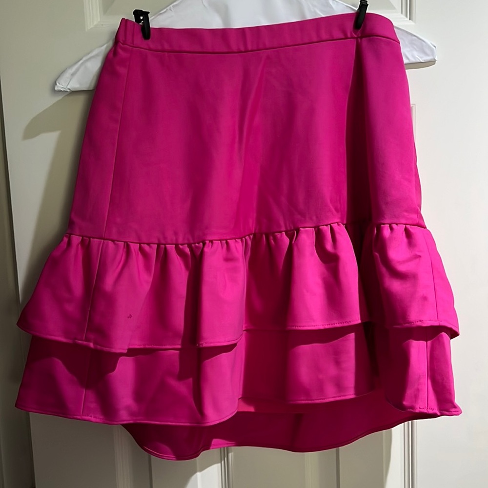 JCREW Ruffle Pink Skirt